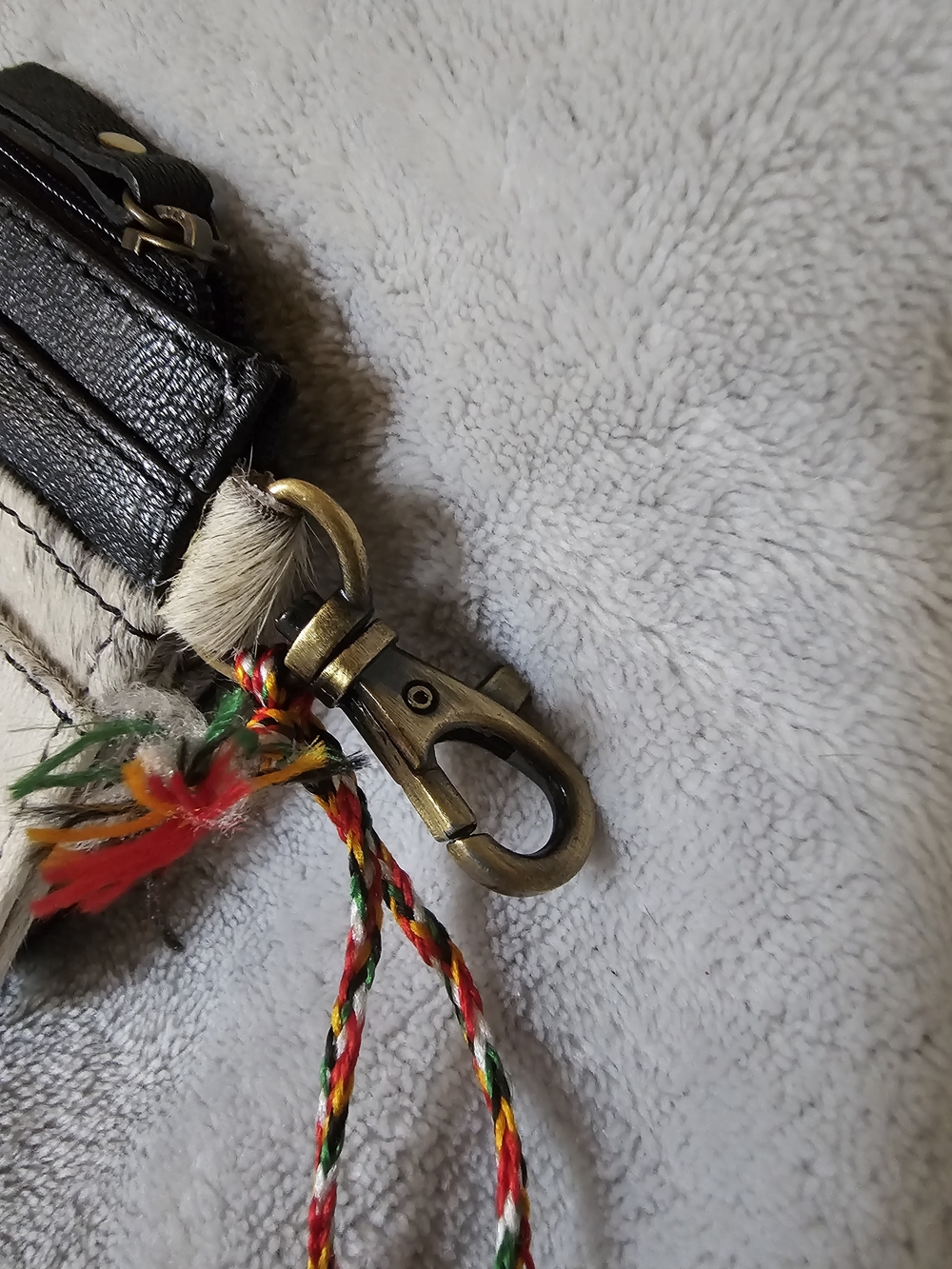 Myra Bag Hand-Tooled Floral Leather Wallet - Yellow & Brown - Picture 3 of 5